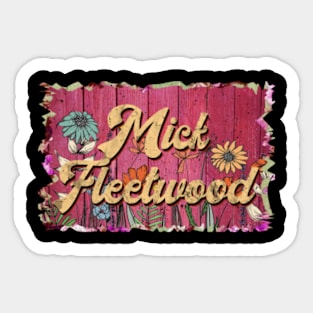 Classic Fleetwood Personalized Flowers Proud Name Sticker